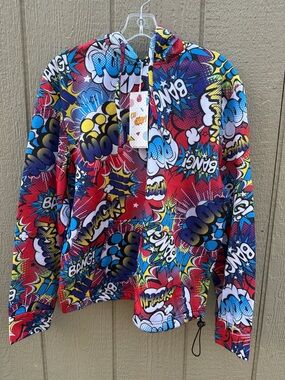 fresh Kids Comic Pop Hoodie Jacket - Red, Blue, Yellow